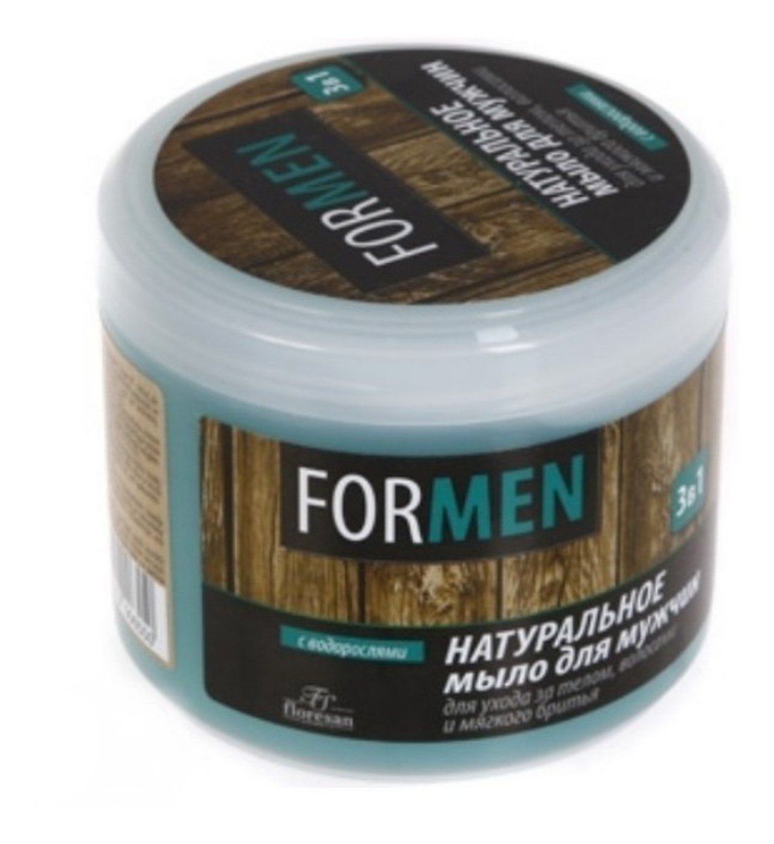 Naturalne mydło dla mężczyzn do pielęgnacji ciała, włosów i golenia "3 w 1" - zielona herbata, nagietek, rumianek, arnika, algi