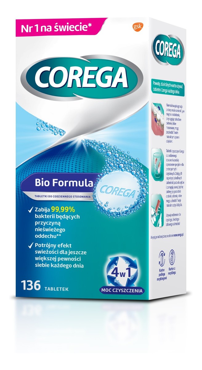 Corega bio formula tabletki 136 szt&