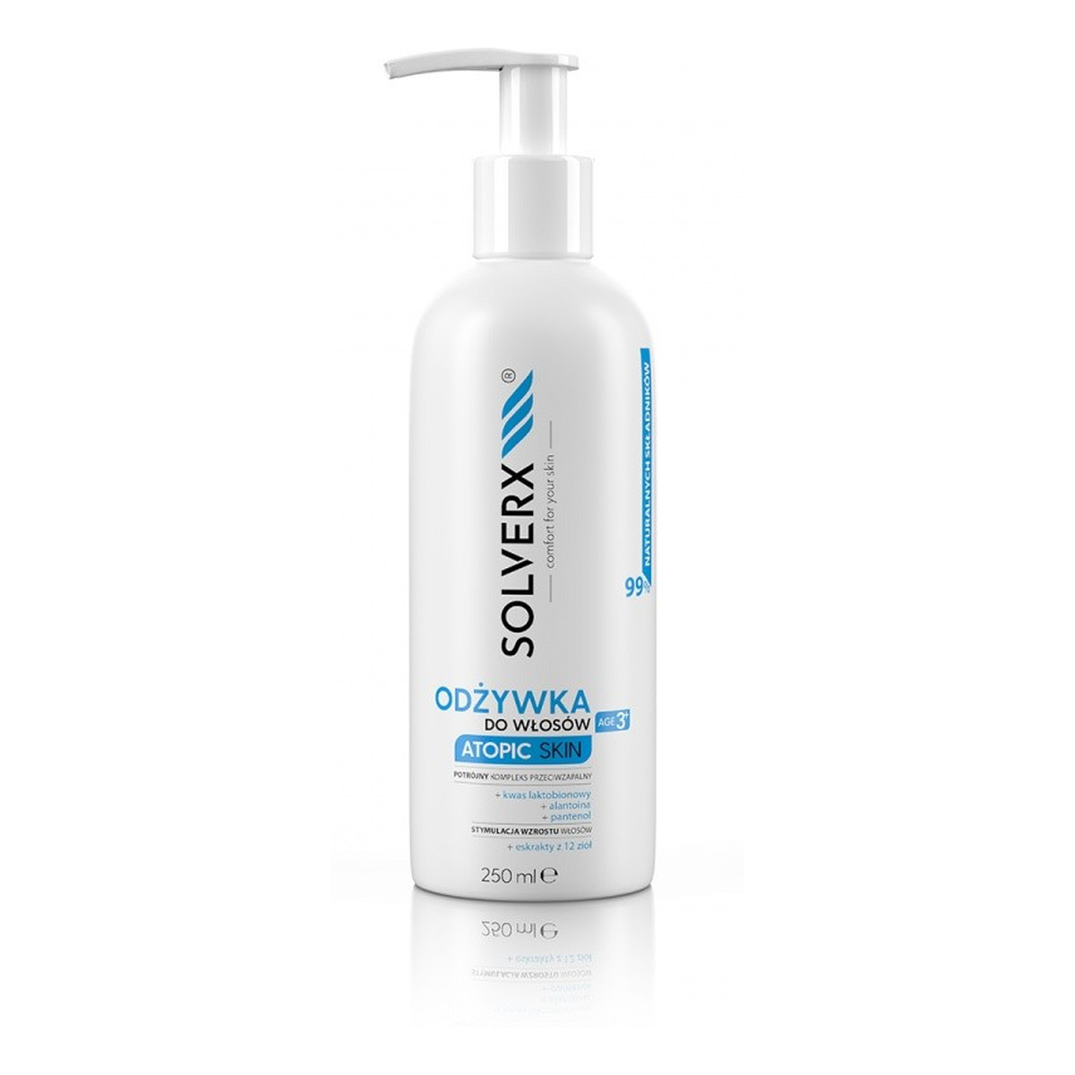 Solverx Atopic Skin Odżywka do włosów słabych i wypadających i atopowej skóry głowy 250ml