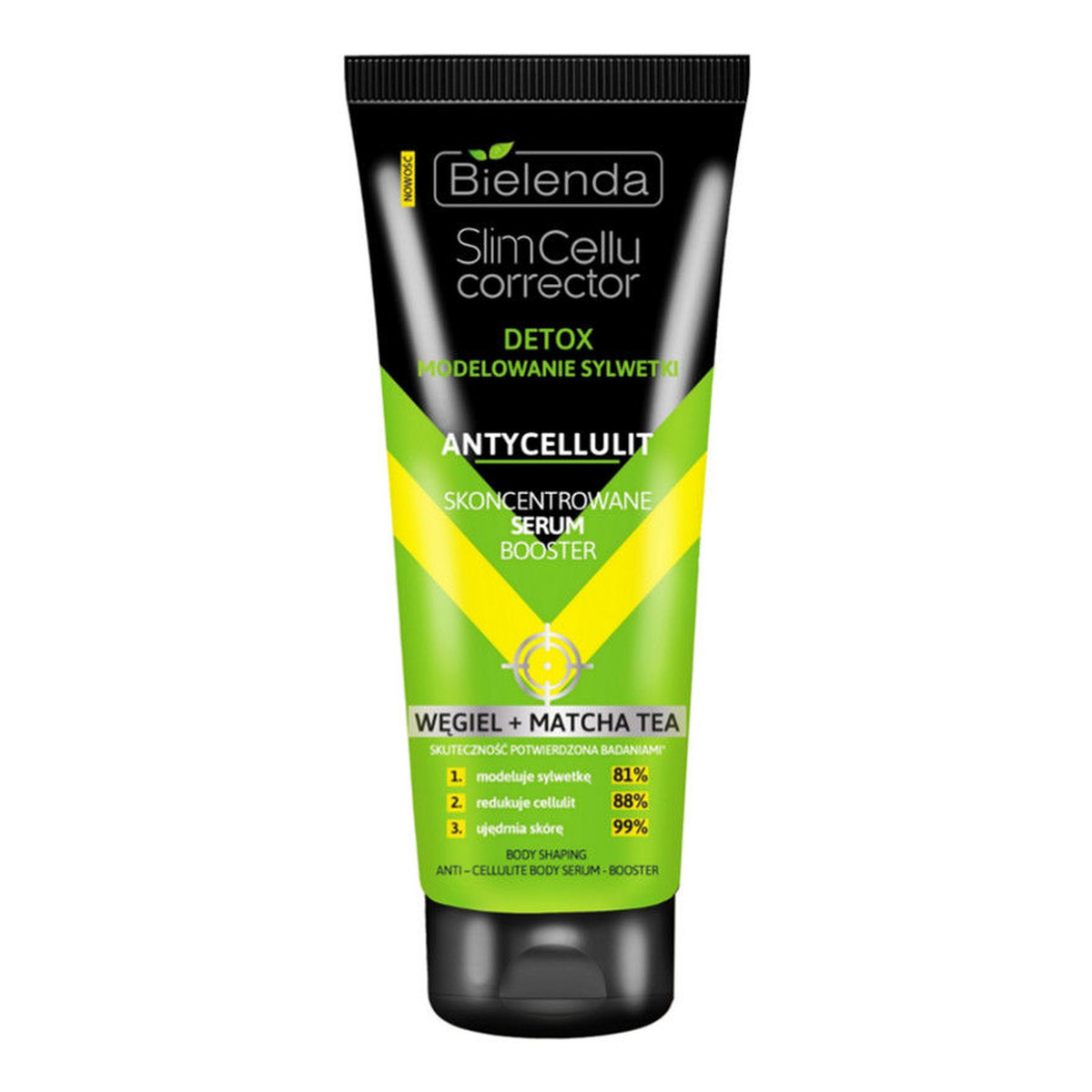 Bielenda Slim Cellu Corrector Detox Skoncentrowane Serum Booster Węgiel+Matcha Tea 250ml