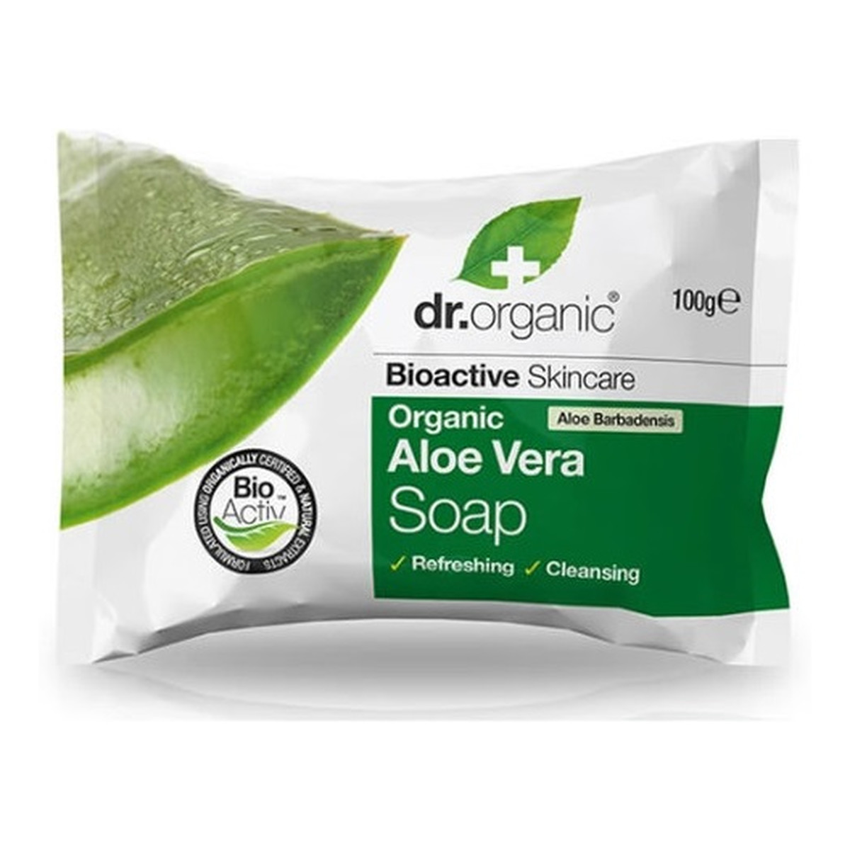 Dr.Organic Aloe Vera Soap oczyszczające Mydło w kostce z aloesem 100g 100g