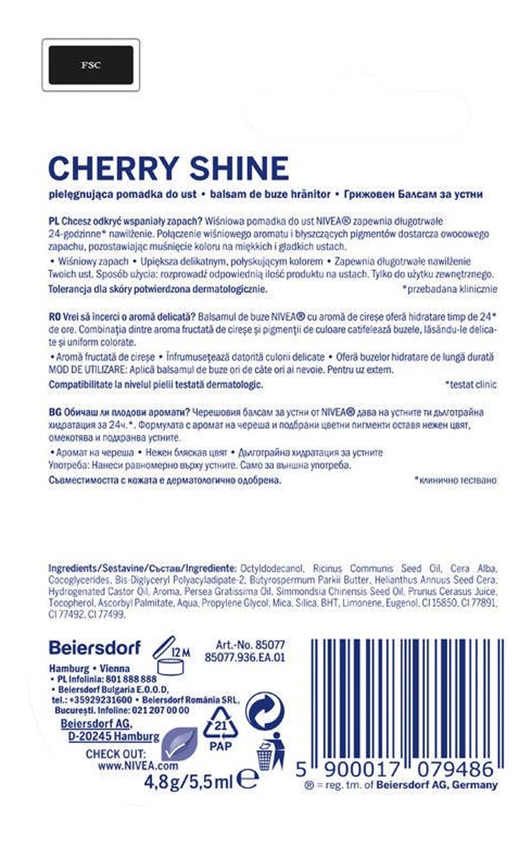 Pomadka ochronna Cherry Shine edycja limitowana