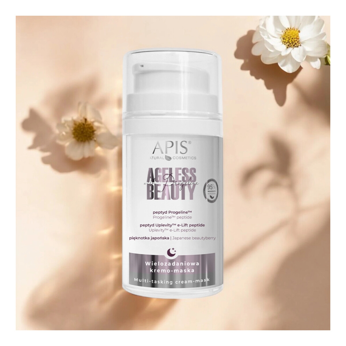 Apis Ageless Beauty Wielozadaniowa kremo-maska na noc z progeliną 50ml