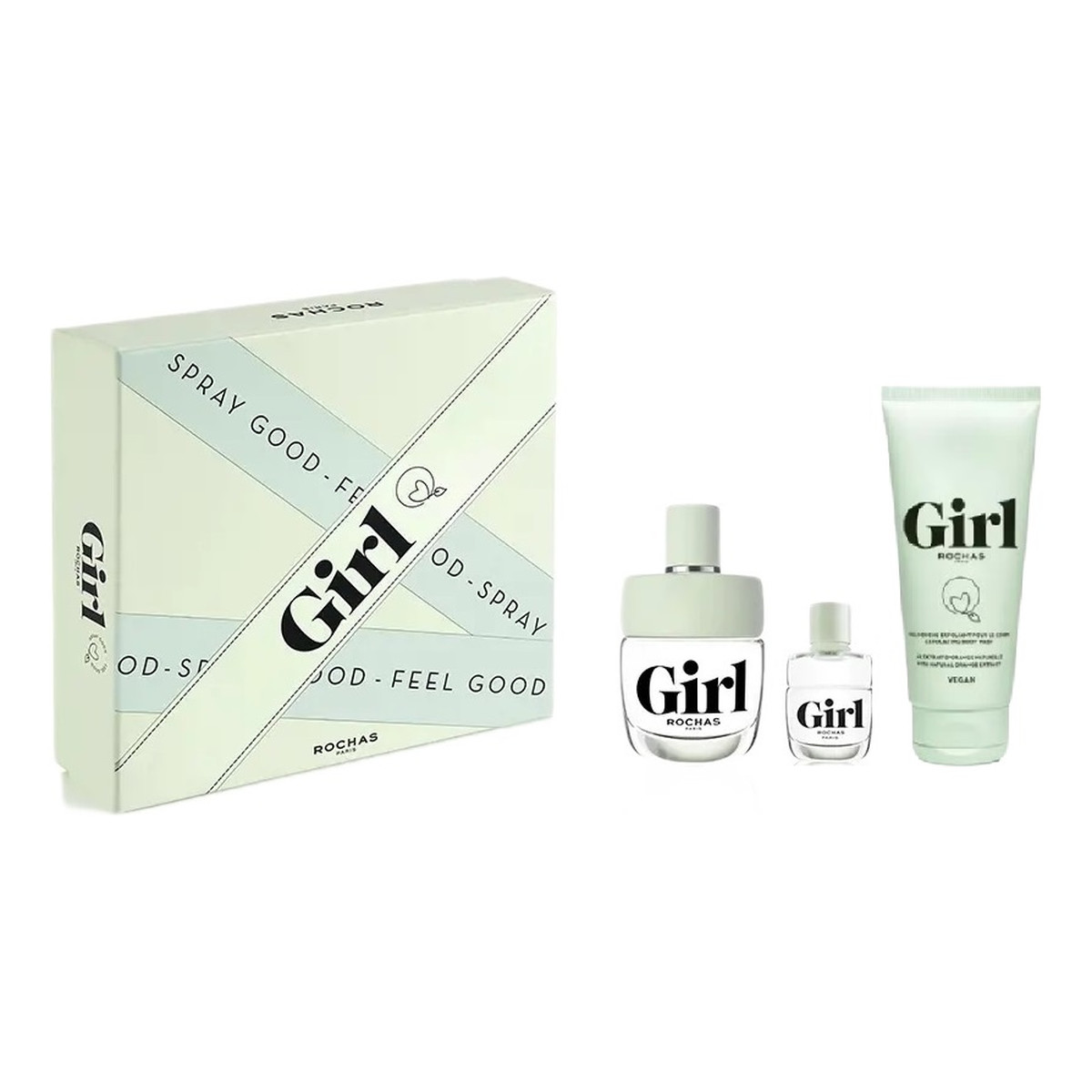 Rochas Girl Zestaw woda toaletowa spray 100ml + miniatura wody toaletowej 4.5ml + złuszczający żel pod prysznic 100ml