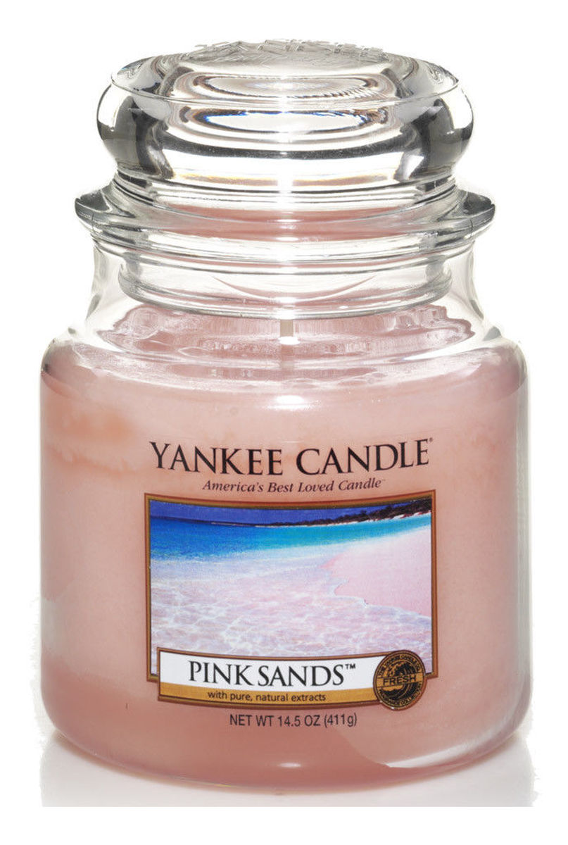średnia świeczka zapachowa Pink Sands