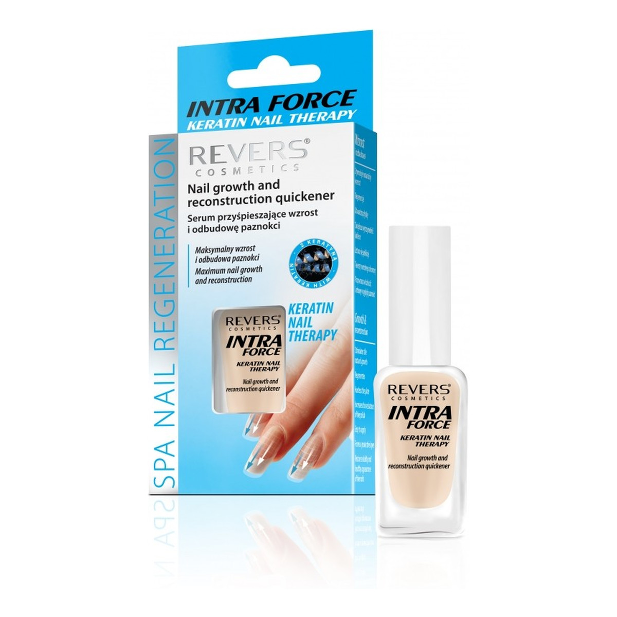 Revers Serum przyśpieszające wzrost i odbudowę paznokci Intra Force Keratin 10ml