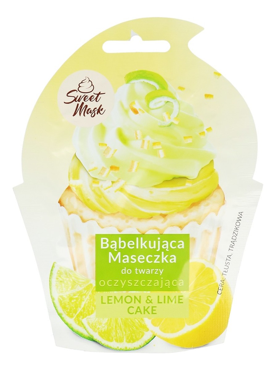 bąbelkująca oczyszczająca maseczka do twarzy Lemon & Lime Cake
