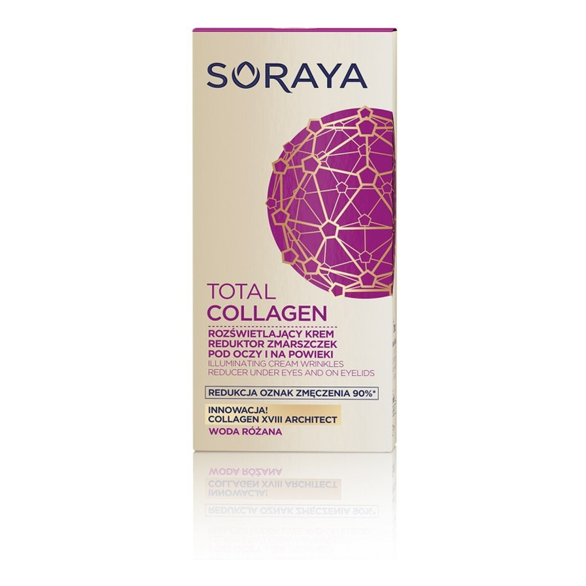Soraya Total Collagen krem rozświetlający-reduktor zmarszczek pod oczy i na powieki 15ml