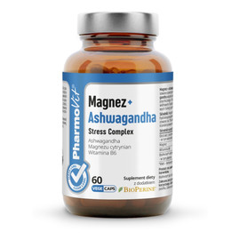 Magnez + Ashwagandha Stress Complex suplement diety 60 kapsułek