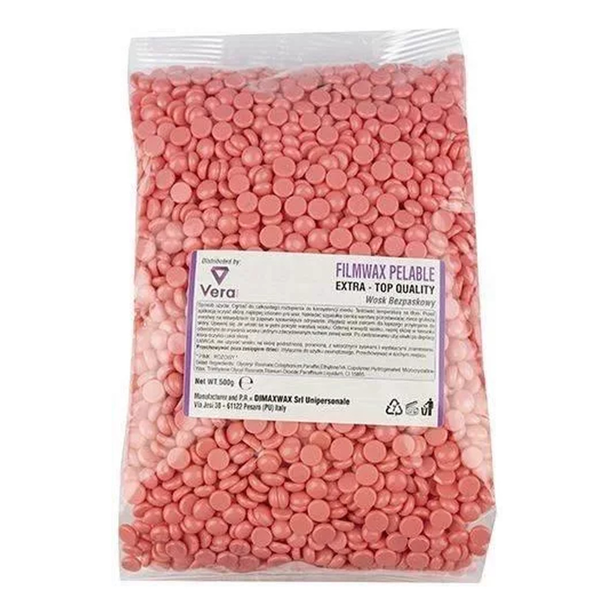 Dimax Filmwax Wosk bezpaskowy w granulkach Różowy 500g
