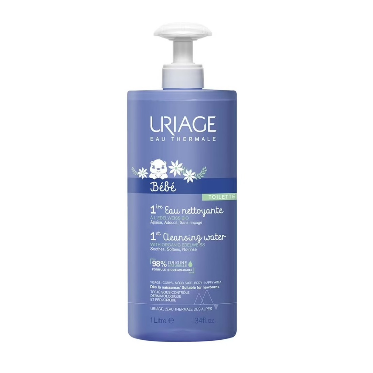 Uriage Bebe 1st Cleansing Water Woda Oczyszczająca Dla Dzieci bez spłukiwania 1000ml
