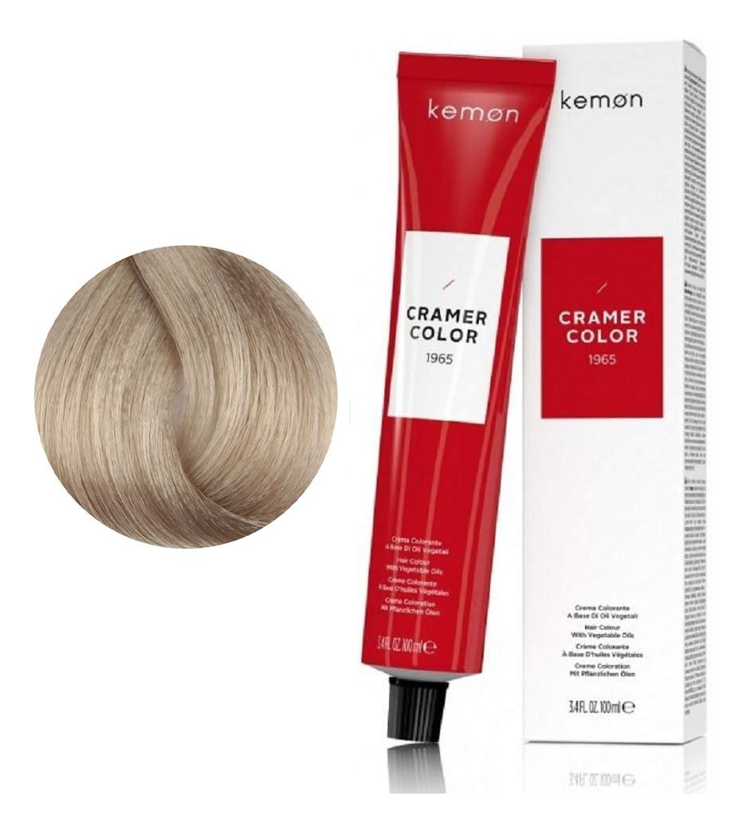 Kremowa farba do włosów z olejem kokosowym Ash Super Lightener 101 3szt.x100ml