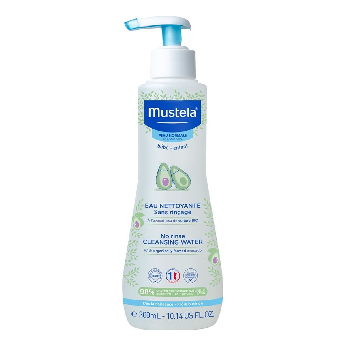 Mustela No Rinse Cleansing Water Woda oczyszczająca bez spłukiwania dla dzieci i niemowląt 300ml