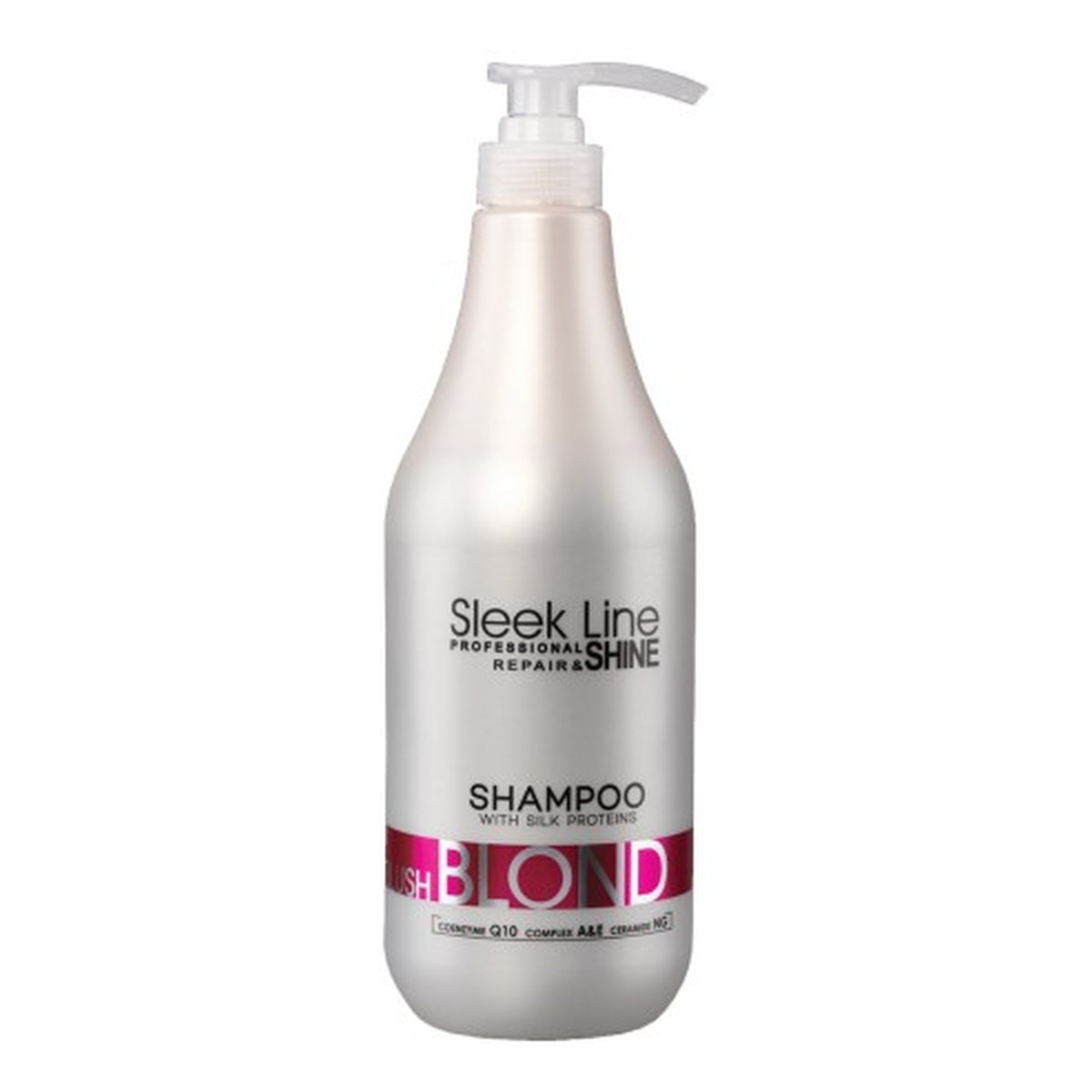 Stapiz Sleek Line szampon nadający różowy odcień do włosów blond z jedwabiem 1000ml