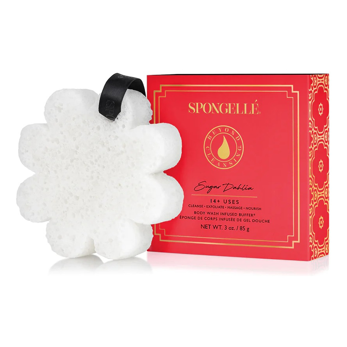 Spongelle Boxed Flower Gąbka nasączona mydłem do mycia ciała Sugar Dahila