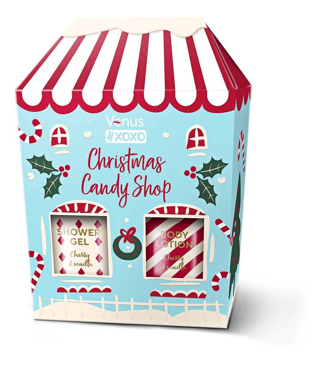 Zestaw prezentowy christmas candy shop-żel pod prysznic 50 ml + balsam do ciała 50 ml