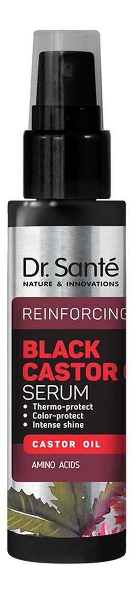 Black castor oil serum regenerujące serum do włosów z olejem rycynowym