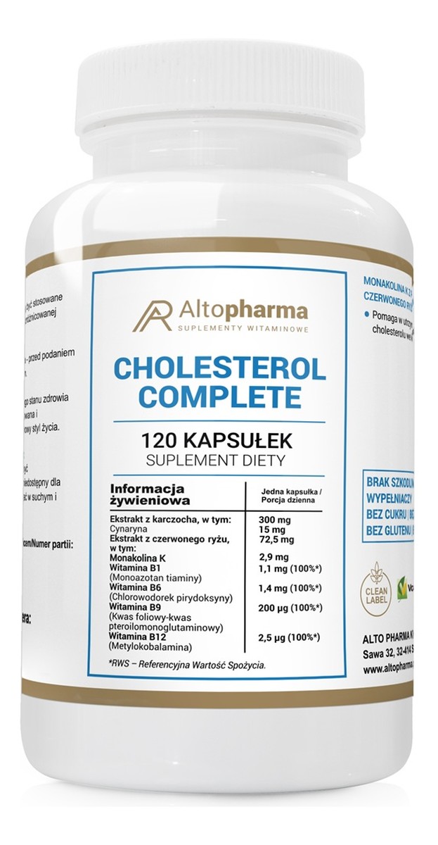 Cholesterol complete suplement diety 120 kapsułek