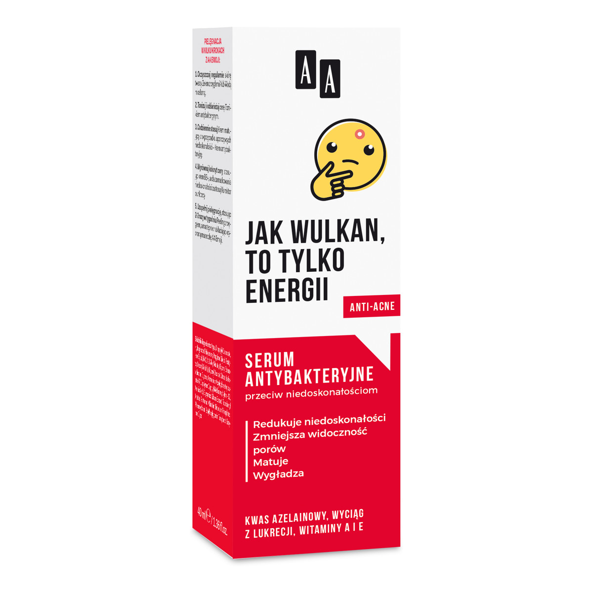 AA Emoji SERUM DO TWARZY ANTYBAKTERYJNE PRZECIW NIEDOSKONAŁOŚCIOM 40ml