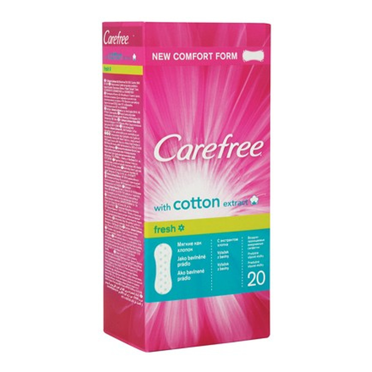 Carefree With Cotton Extract Fresh Wkładki Higieniczne 20szt.