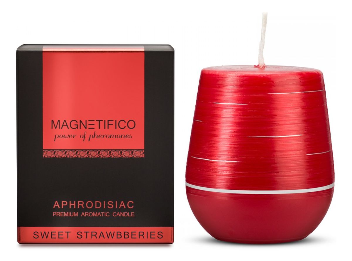 Aphrodisiac premium aromatic candle świeca zapachowa truskawka 36 godzin