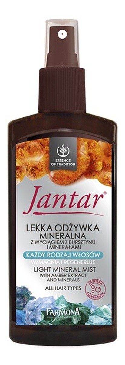 Lekka Odżywka Mineralna Do Każdego Rodzaju Włosów Z Wyciągiem Z Bursztynu I Minerałami