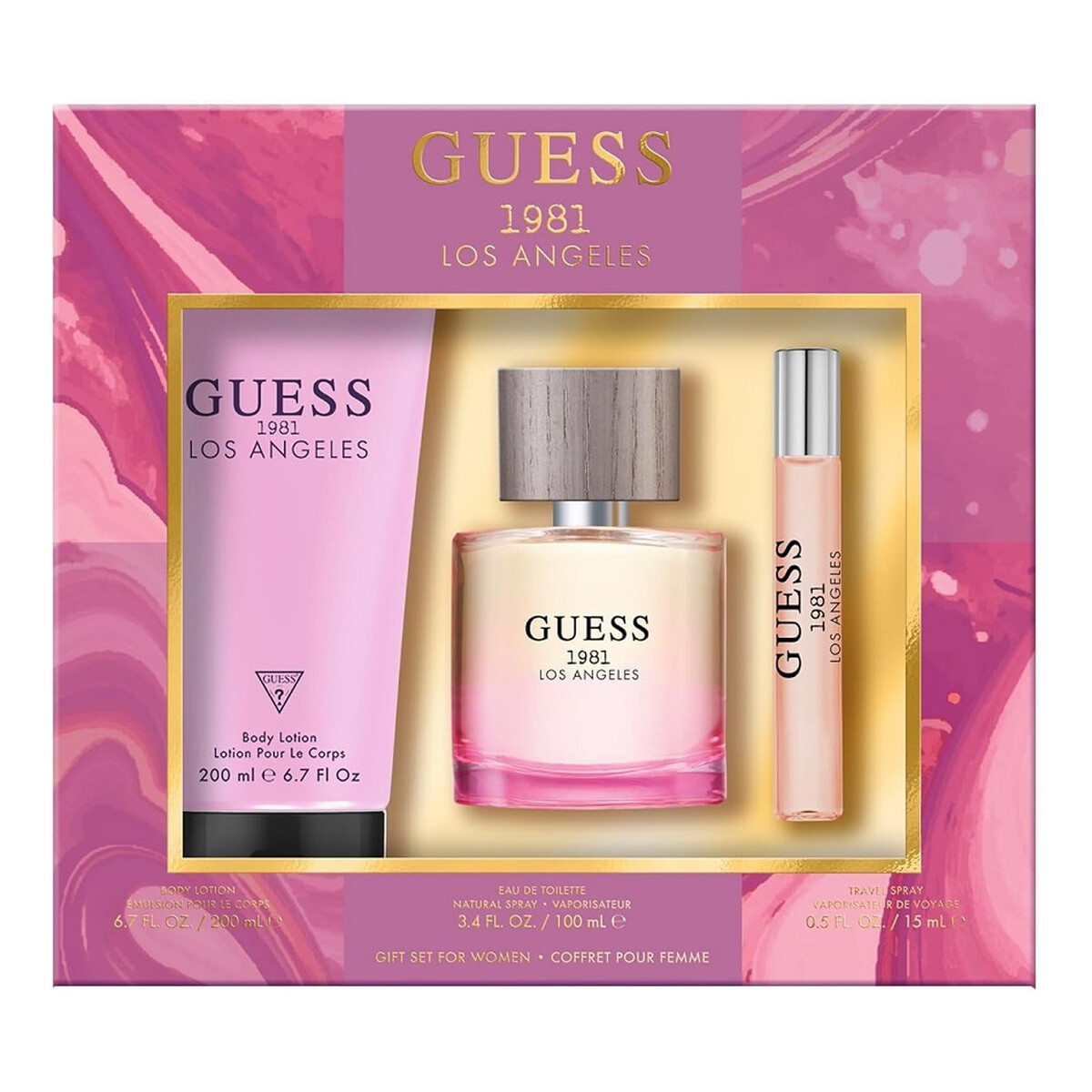 Guess 1981 Los Angeles Women Zestaw woda toaletowa spray 100ml + woda toaletowa spray 15ml + balsam do ciała 200ml