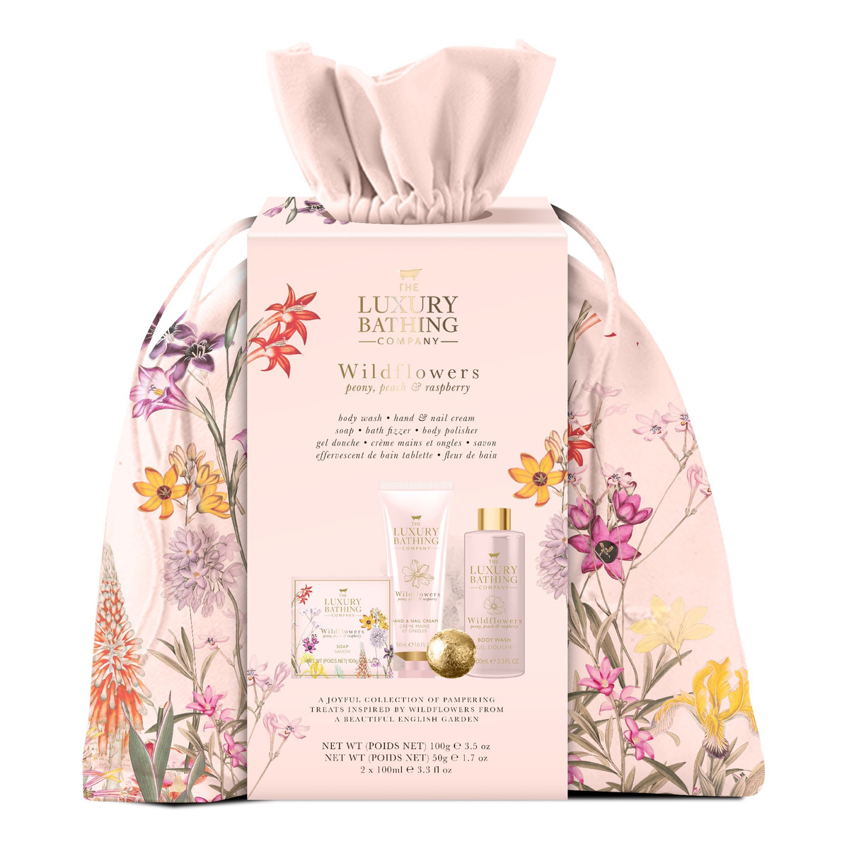 The Luxury Bathing Zestaw prezentowy wildflowers-peony,peach & raspberry (woreczek) 1op.