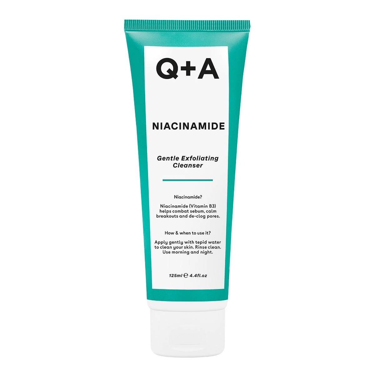 Q+A Niacinamide Gentle Exfoliating Cleanser Żel oczyszczający do twarzy z niacynamidem 125ml