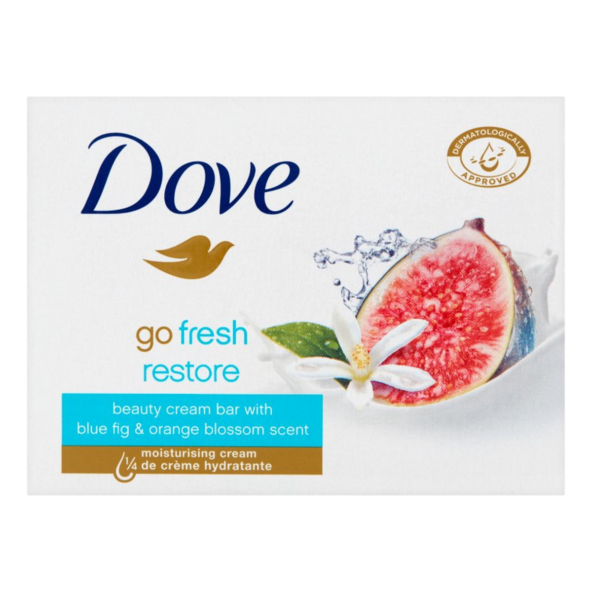 Dove Go Fresh Figa i Kwiat Pomarańczy kremowe mydło w kostce 90g