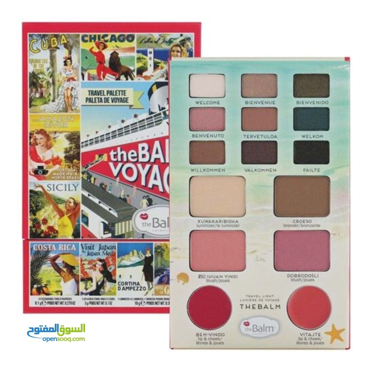 the Balm Voyage Vol. 2 Paleta Cieni Pomadek Róży Do Makijażu Twarzy