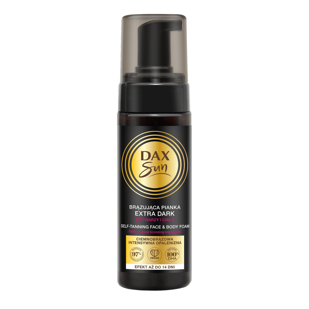 Dax Sun Nawilżająca Pianka Brązująca Do Twarzy I Ciała Extra Dark 160ml