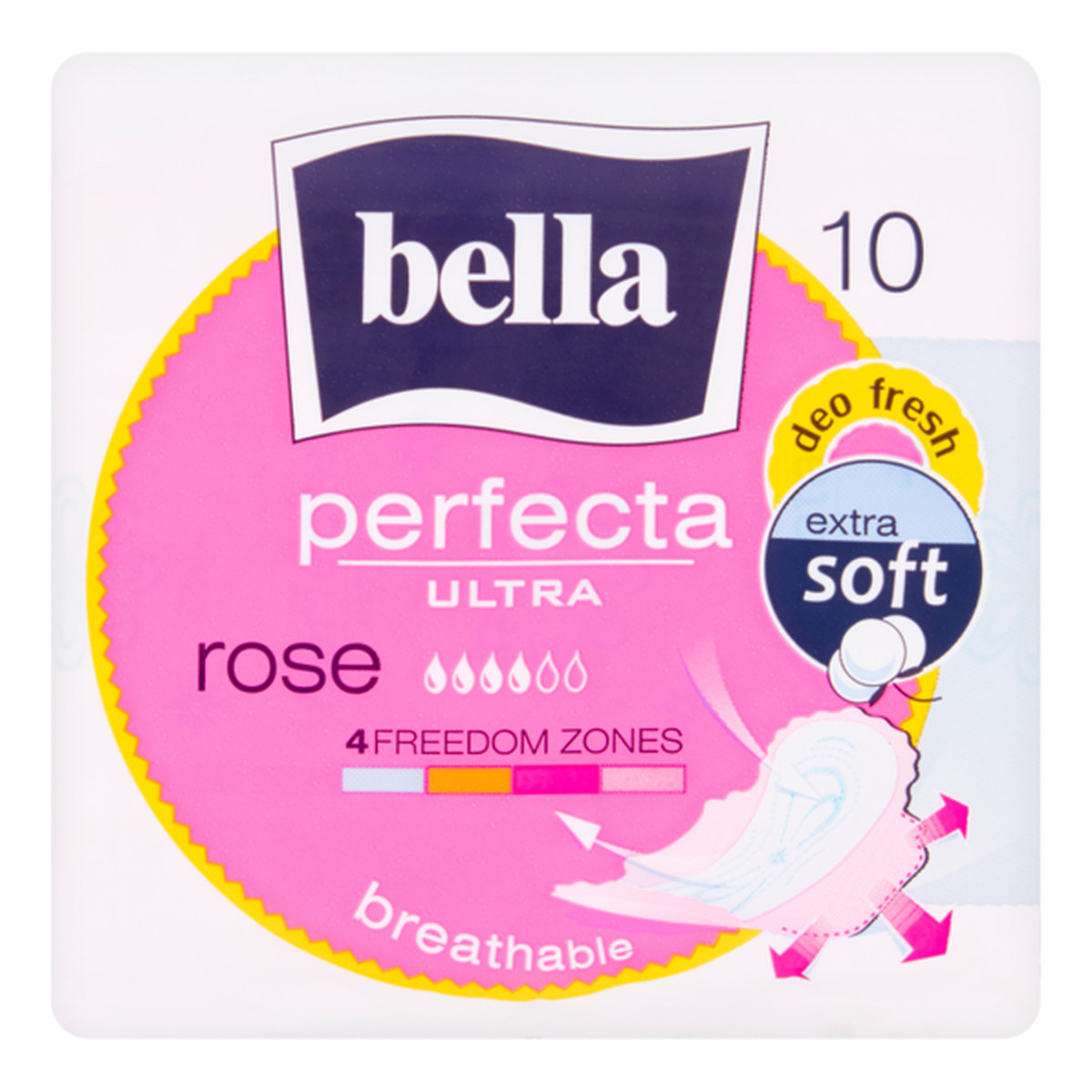Bella Perfecta Podpaski higieniczne Ultra Rose 10 sztuk