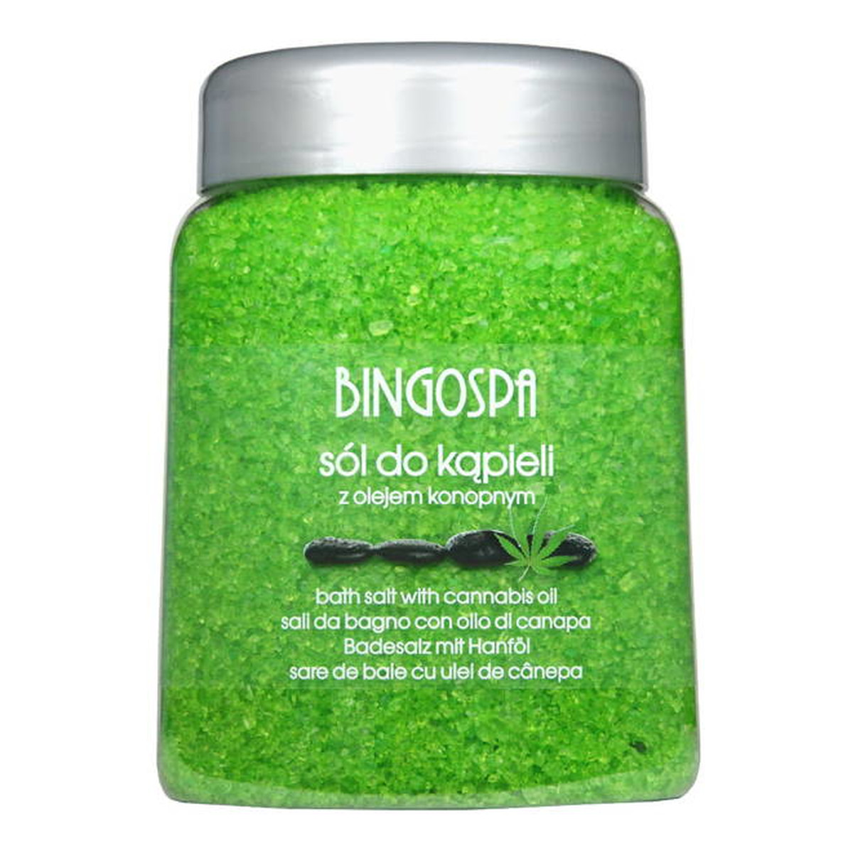 BINGOSPA yoga Sól do kąpieli lotos i olej cannabis 850g