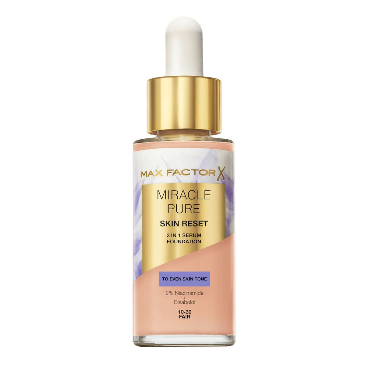 Max Factor Miracle Pure 2w1 Skin Reset Pielęgnujący podkład z serum o wegańskiej formule 30ml