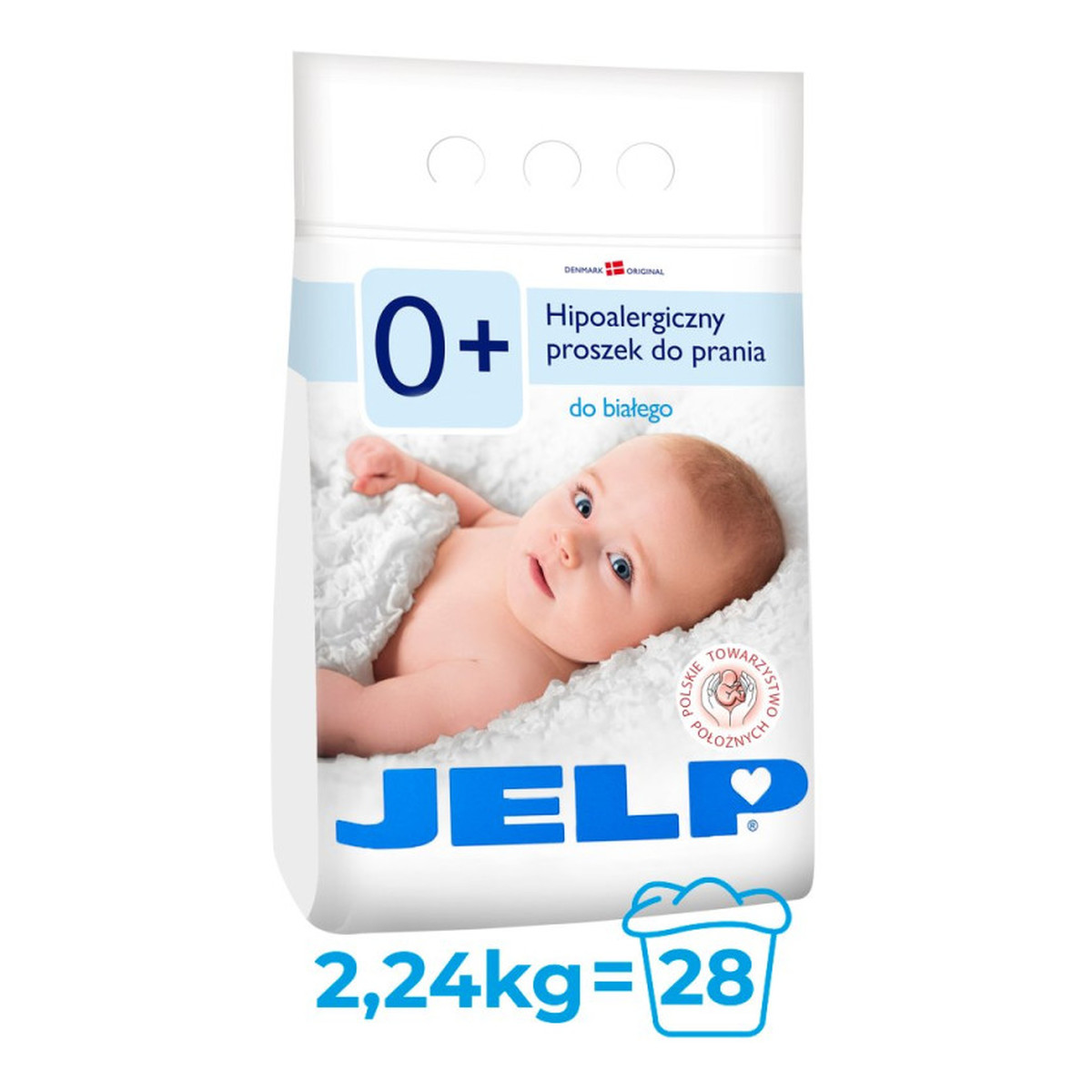 Jelp 0+ Hipoalergiczny proszek do prania do białego 2kg