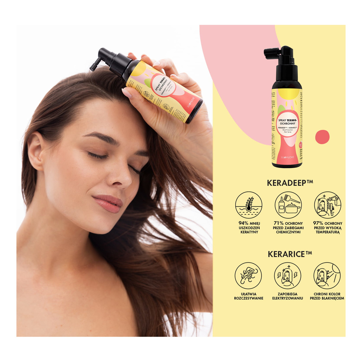 Lullalove Spray termoochronny do włosów 100ml