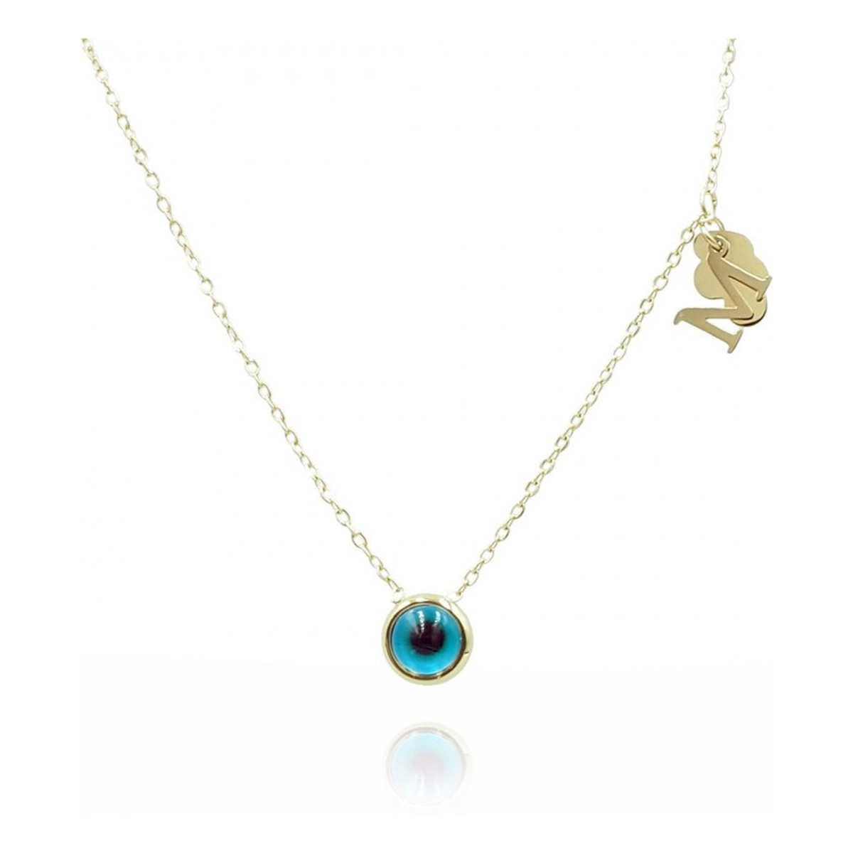 Ecarla Naszyjnik ze stali chirurgicznej pozłacanej 14 karatowym złotem