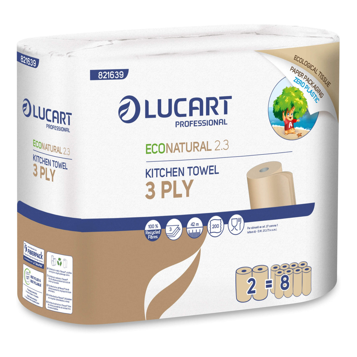 Lucart Ręcznik Papierowy EcoNatural 3-warstwowy