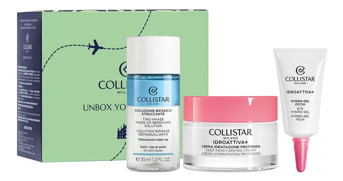 Zestaw hydro-żel pod oczy 5ml + dwufazowy płyn do demakijażu 35ml + krem głęboko nawilżający 30ml