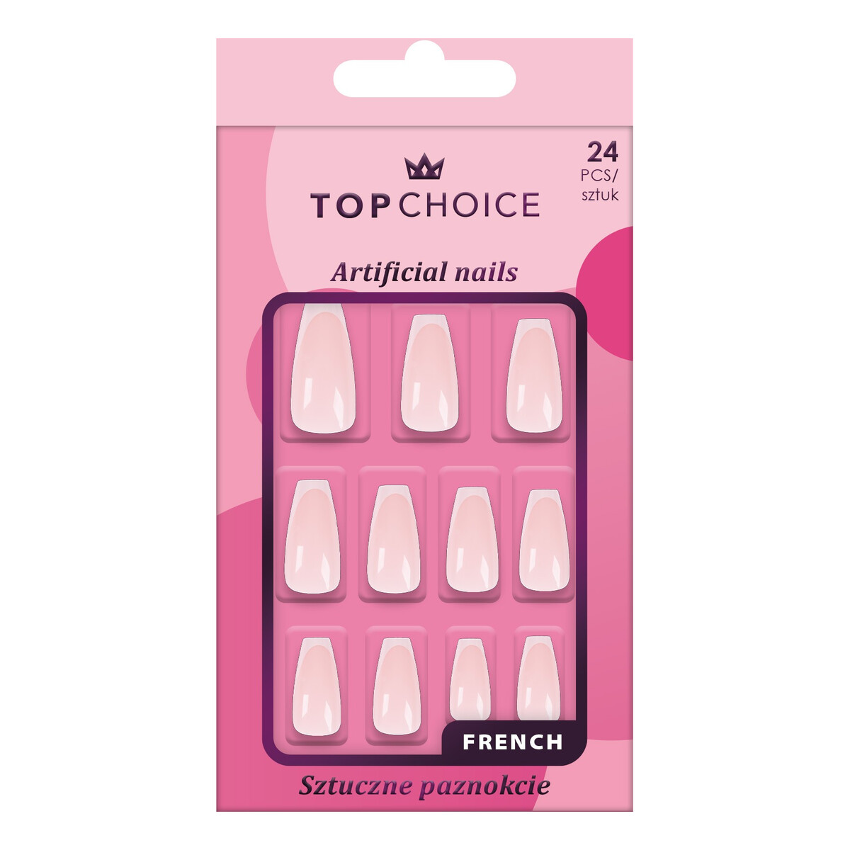 Top Choice Sztuczne paznokcie Ballerina French