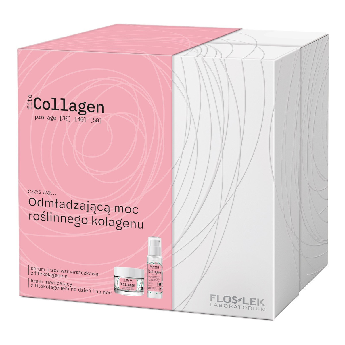 FlosLek fito Collagen Zestaw prezentowy Serum + Krem na dzień i noc