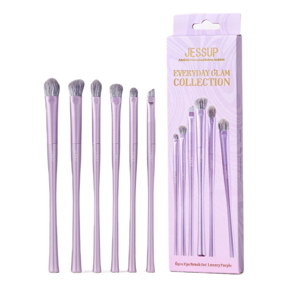 JESSUP Luxury Purple Eye Brush Set Zestaw pędzli do makijażu oczu t516 6szt.