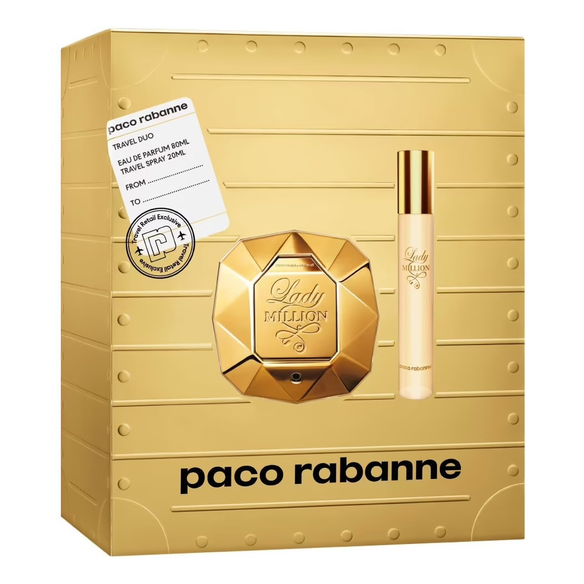 Paco Rabanne Lady Million Zestaw woda perfumowana spray 80ml + woda perfumowana spray 20ml