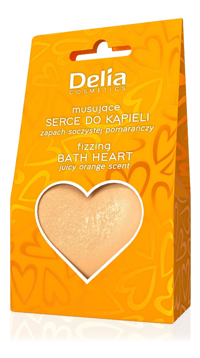 Musujące serce do kąpieli o zapachu Soczystej Pomarańczy