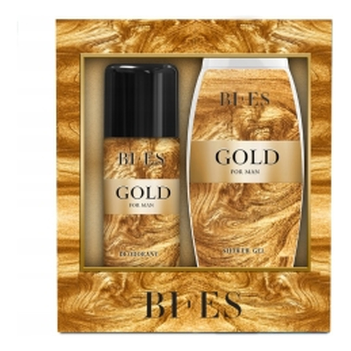 Bi-es Gold zestaw prezentowy Dezodorant +żel pod prysznic