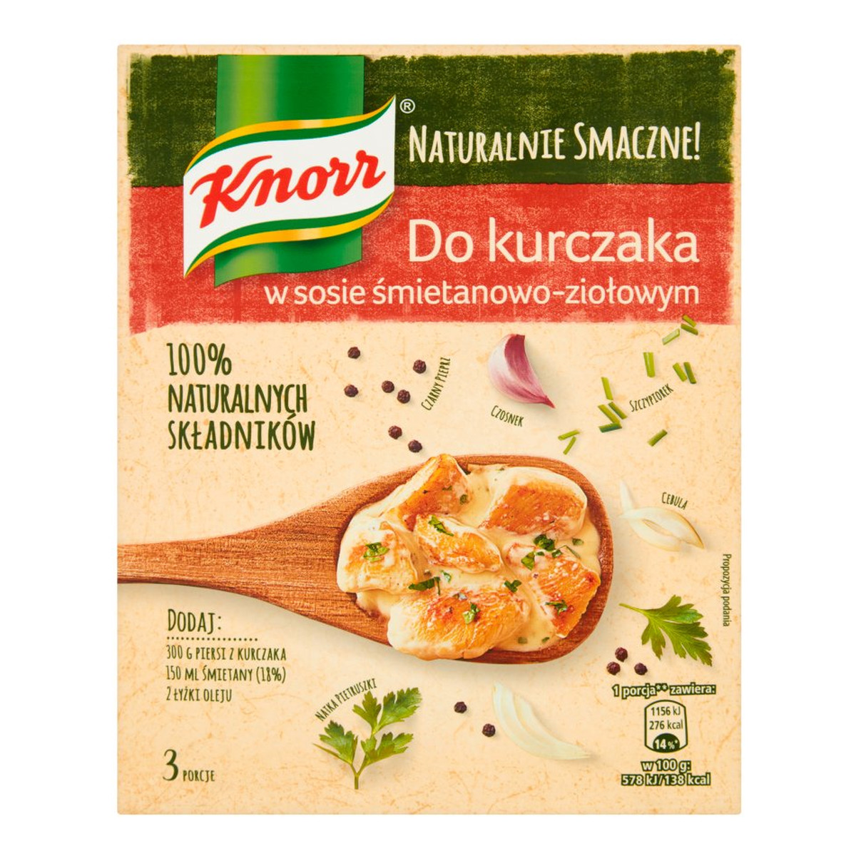 Knorr Naturalnie Smaczne! Fix do kurczaka w sosie śmietanowo-ziołowym 47g
