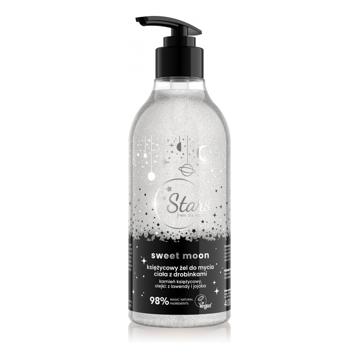 Stars from the Stars Space Body Sweet Moon Księżycowy żel do mycia ciała z drobinkami 400ml