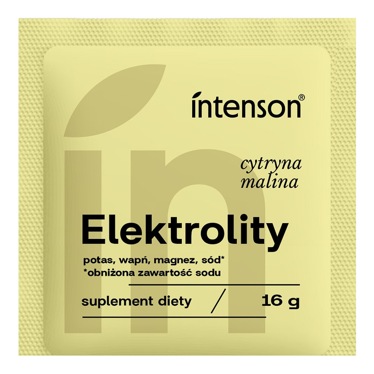 Intenson Elektrolity z obniżoną zawartością sodu o smaku cytryna-malina 16g