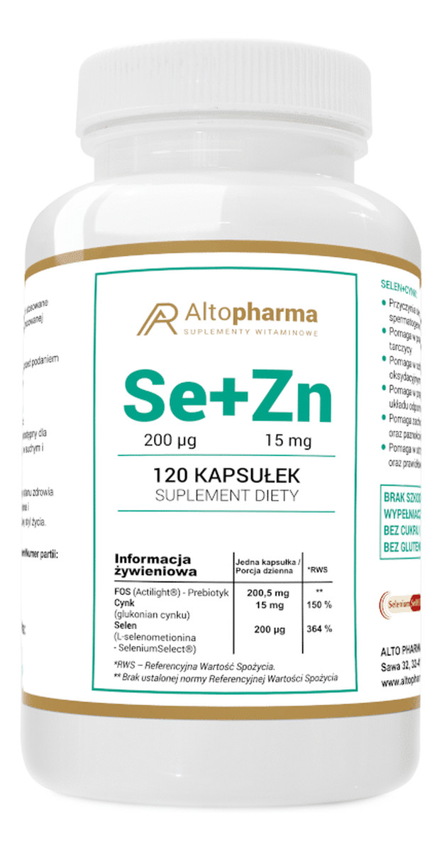 Selen Organiczny + Cynk + Prebiotyk suplement diety